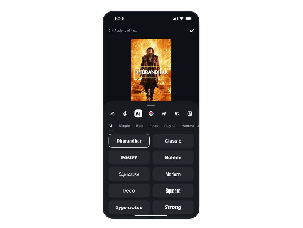 Instagram brings Dhurandhar 2 font to Edits for limited time: How to use it
