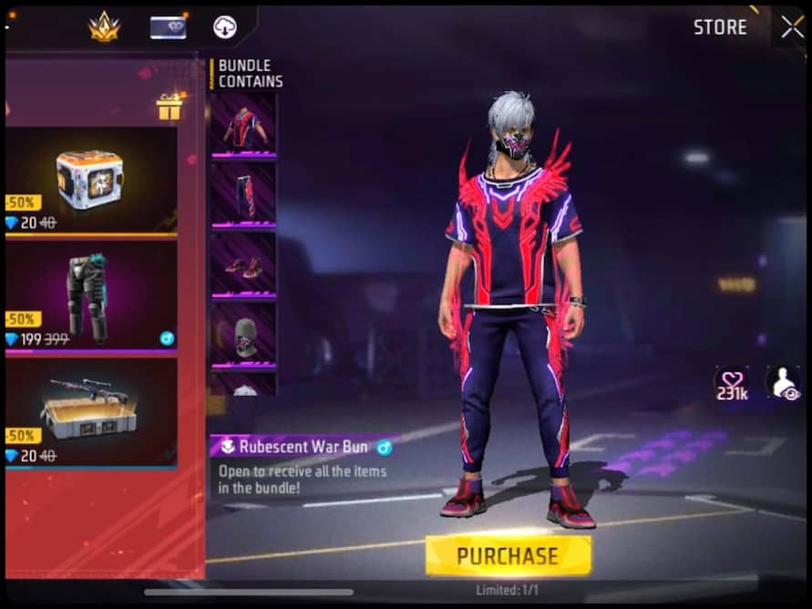 Free Fire Max में Rubescent War Bundle पाने का मौका, Daily Special लाया मौका