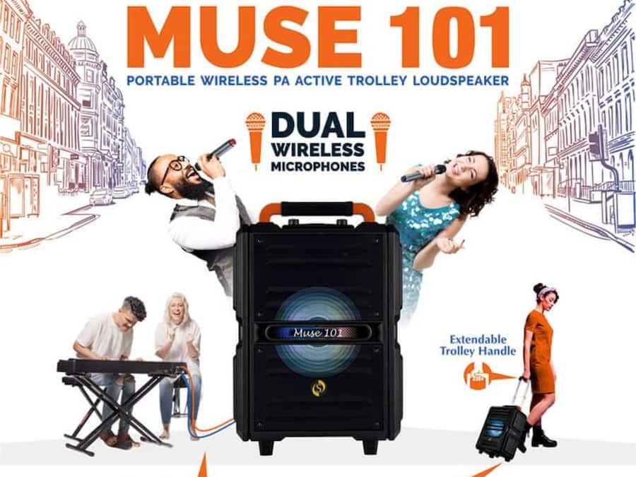 The Studiomaster Professional Muse 101 Portable PA Loudspeake