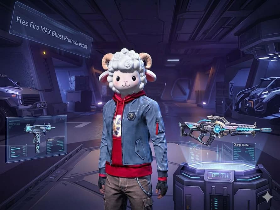 Free Fire MAX Ghost Protocol event goes live: Get BAA Mask, Charge Buster and Mini Uzi skins