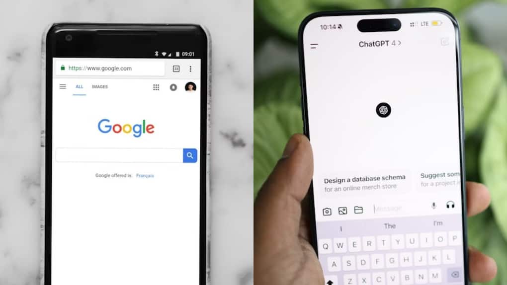 chatgpt vs google