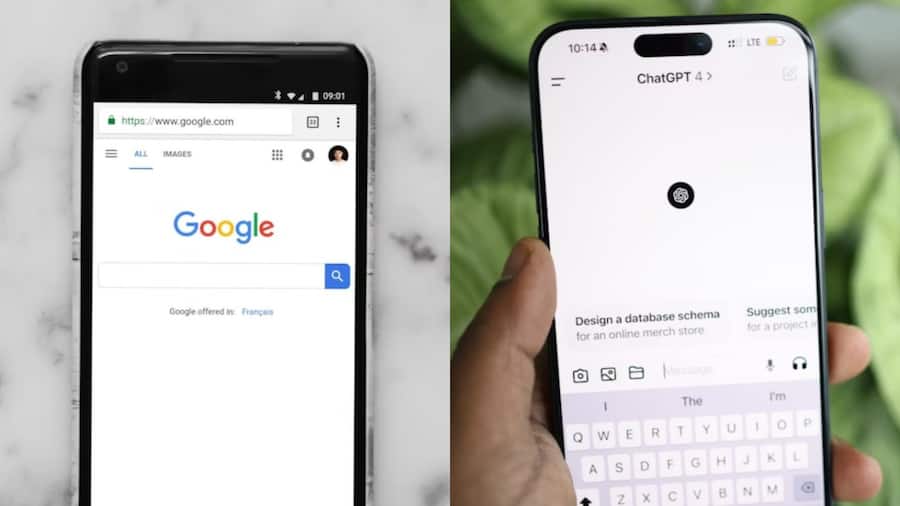 chatgpt vs google