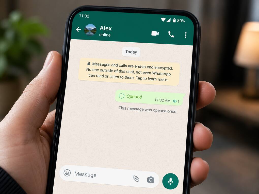 whatsapp view once text