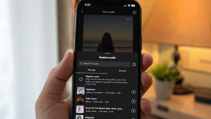 Instagram Replace Audio
